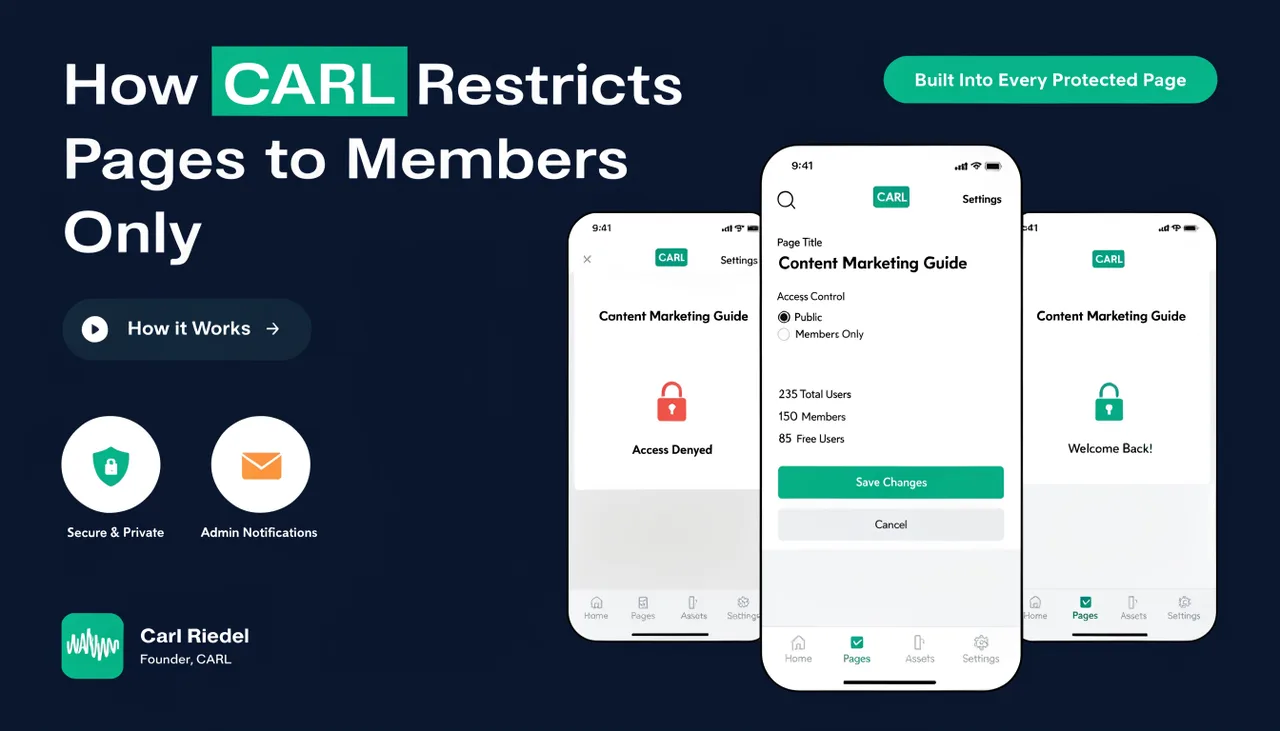 How CARL Restricts Pages to Members Only