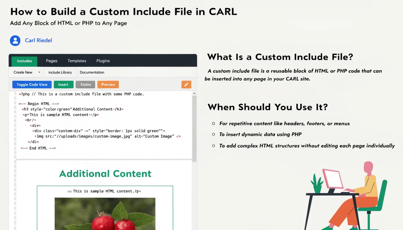 How to Build a Custom Include File in CARL